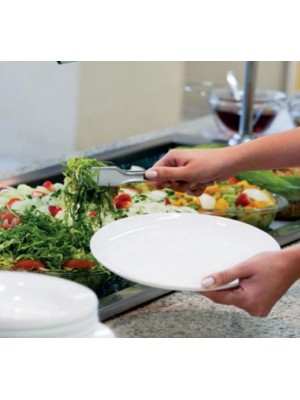 Prato de Vidro 27cm Redondo Branco Opaline Blanc – Louça Resistente, Design Minimalista