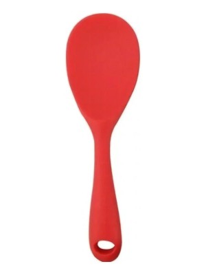 Colher para Arroz de Silicone 23x7cm Resistente ao Calor Antiaderente Ideal para Panelas Antiaderentes e Uso Diário