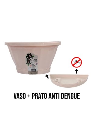VASO DE PAREDE G C/PRATO PALHA UNINJET