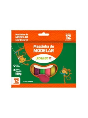 MASSA DE MODELAR C/12 CORES 180G UN.