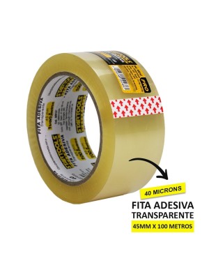 FITA ADESIVA TRANSPARENTE 45MMX100MTS