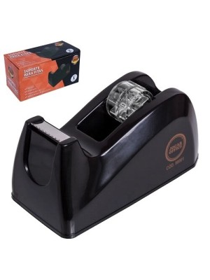 SUPORTE PARA FITA ADESIVA PEQUENO 12,7X6,2CM  PRETO UNITÁRIO