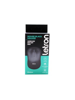 MOUSE SEM FIO 3 BOTOES 800 DPI BLACK SQUARE M1701 LETRON UN.