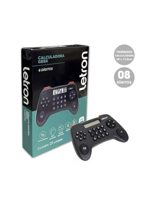 CALCULADORA GEEK 8 DIGITOS CONTROLE LETRON UN.