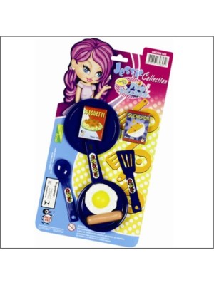 Brinquedo Infantil Cooking Fun 8 Peças Fazendo Comidinha Pica Pau Educativo