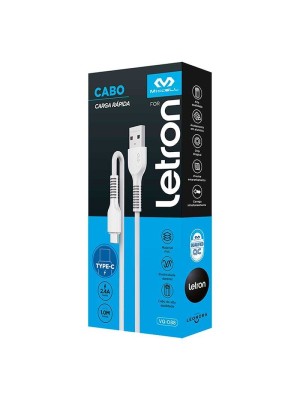 CABO TIPO C 2.4M 1M BRANCO LETRON
