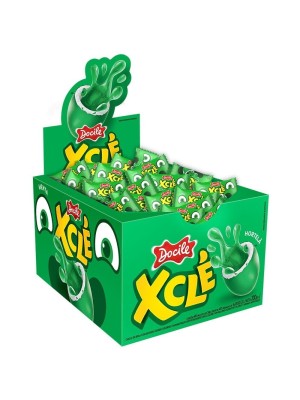 XCLE CHICLETE RECHEADO HORTELA 200G CX C/40 UN. DOCILE
