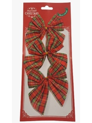 LACO DECORATIVO C/3PCS DE NATAL UN. MULTIART