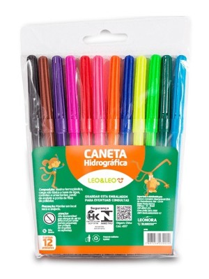 CANETA HIDROGRAFICA C/12 CORES UND.