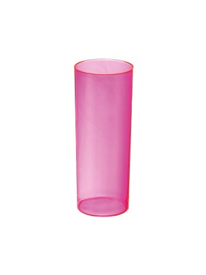 COPO LONG DRINK ROSA NEON 320ML UN. PLASTIFESTA